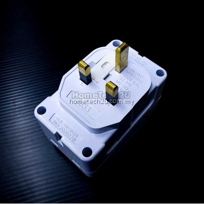 Eurosafe 3 Way Adaptor 13Amp Switch Socket witch Surge Protector
