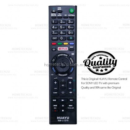 ORIGINAL HUAYU Compatible SONY TV LED LCD NETFLIX Remote Control Replacement 