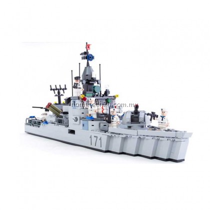 GUDI Military Educational Frigate Building Blocks Toys For Children Kids