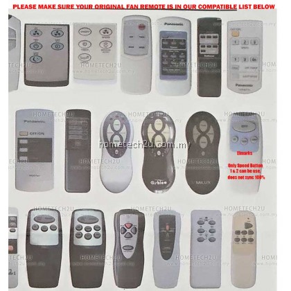 UNIVERSAL FAN REMOTE CONTROL RM-F989 for Wings Deka Elmark KDK Alpha Winter Eurouno Fanco Panasonic National UNIVERSAL FAN REMOTE CONTROL RM-F989 for Wings Deka Elmark KDK Alpha Winter Eurouno Fanco Panasonic National