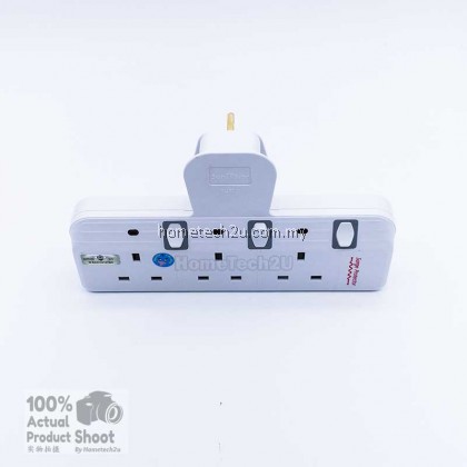 SUNSTAR WALL T-ADAPORT EXTENSION SWITCH SOCKET WITH SURGE PROTECTED (SIRIM APPROVED) SUNSTAR WALL T-ADAPORT EXTENSION SWITCH SOCKET WITH SURGE PROTECTED (SIRIM APPROVED)