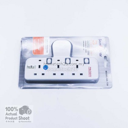 SUNSTAR WALL T-ADAPORT EXTENSION SWITCH SOCKET WITH SURGE PROTECTED (SIRIM APPROVED) SUNSTAR WALL T-ADAPORT EXTENSION SWITCH SOCKET WITH SURGE PROTECTED (SIRIM APPROVED)