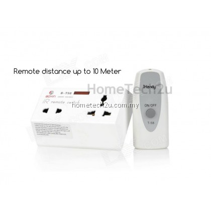 Wall Extension Power Socket With Infrared Remote Control