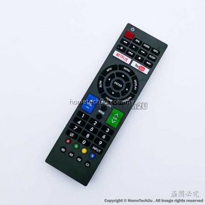 SHARP LCD LED 3D NETFLIX SMART TV Remote Control Replacement 