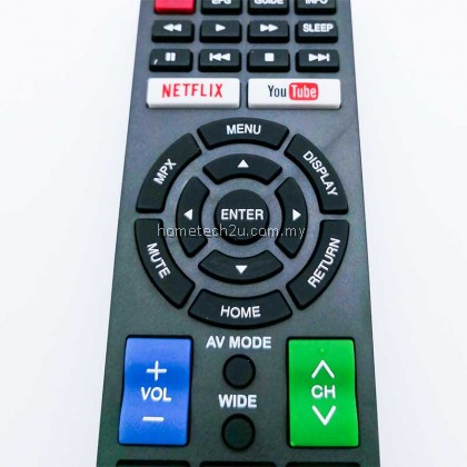 SHARP LCD LED 3D NETFLIX SMART TV Remote Control Replacement 