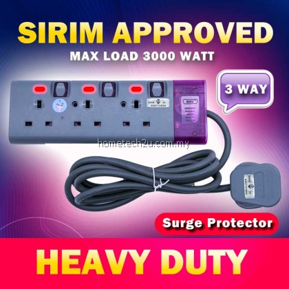 BRV HEAVY DUTY 3 4 5 WAY EXTENSION TRAILING SOCKET 2M ( EXTENSION CORD ) SIRIM