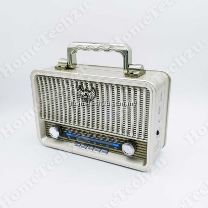 Retro Vintage Portable MP3 USB SD Card FM AM Radio Player (Gold) Retro Vintage Portable MP3 USB SD Card FM AM Radio Player (Gold)