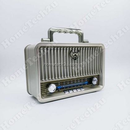 Retro Vintage Portable MP3 USB SD Card FM AM Radio Player (Gold) Retro Vintage Portable MP3 USB SD Card FM AM Radio Player (Gold)