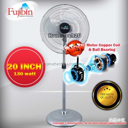 [NEW-Ball Bearing Motor] Fujibin Industrial Stand Fan 20" with Cooper Coil + Ball Bearing Motor