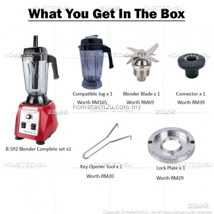 Butterfly High Performance Commercial Blender B-591 1680w[FREE COMPLETE ACCESSORIES]