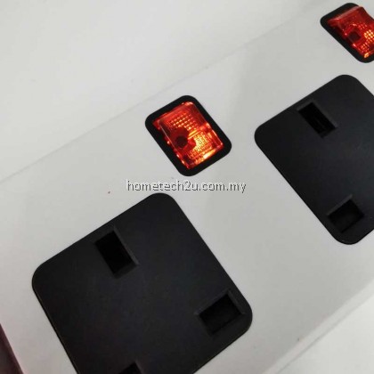 SUM 3 Way 2USB 13A Extension Trailing Socket with Surge Protector and 2meter Cable [SIRIM APPROVED]