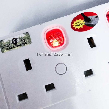 Selamat 4 Gang 2Meters Surge Protection Extension Trailing Socket [SIRIM APPROVED]