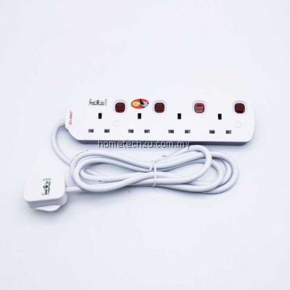 Selamat 4 Gang 2Meters Surge Protection Extension Trailing Socket [SIRIM APPROVED]