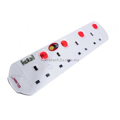 Selamat 4 Gang 2Meters Surge Protection Extension Trailing Socket [SIRIM APPROVED]