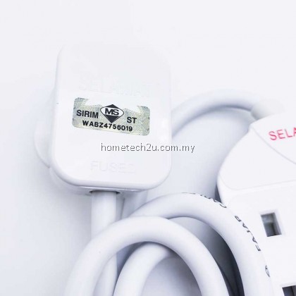 Selamat 4 Gang 2Meters Surge Protection Extension Trailing Socket [SIRIM APPROVED]