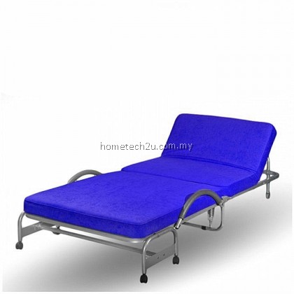 Hometech2u Foldable Bed With Head Reclining Function Blue Hometech2u Foldable Bed With Head Reclining Function Blue