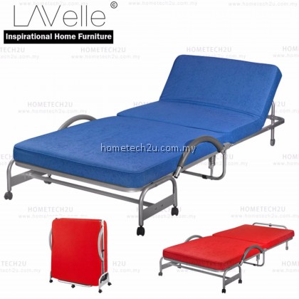 Hometech2u Foldable Bed With Head Reclining Function Blue Hometech2u Foldable Bed With Head Reclining Function Blue