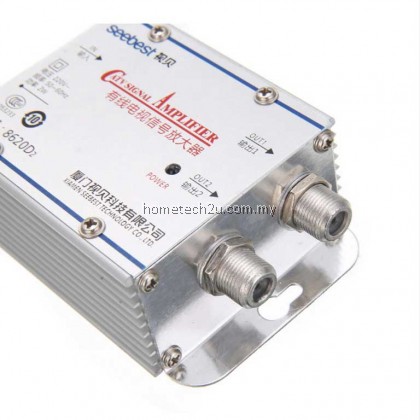 Seebest MYTV DVB-T2 Digital TV Signal Amplifier Booster Digital Cable Tv Amplifier Splitter-1 into 2 Out TV