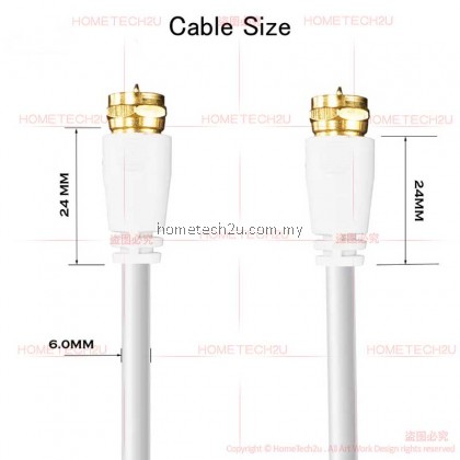 RG6 Coaxial MYTV Astro Digital TV DTT DTV Pure Copper Cable RG 6 Kabel TV F Type Coaxial Cable 3Meter 5 Meter
