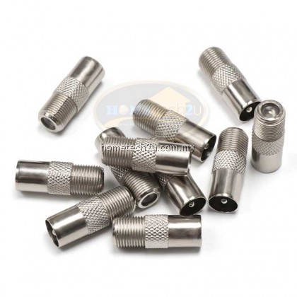  RF Coaxial F Type Female to PAL Male Connector 9.5 TV Antenna Connector for mytv