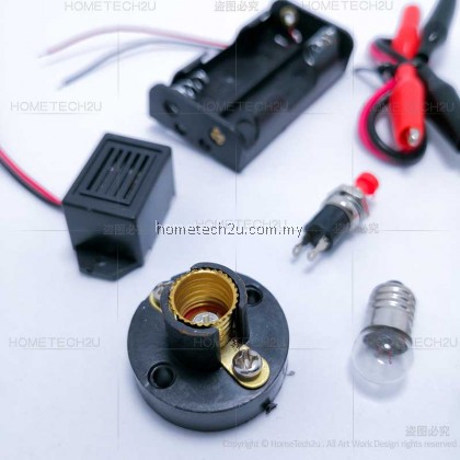 Hometech2U Students Electrical Circuit School Electronic Kits Experiment Tester Set With On Off Bulb and DC fan motor