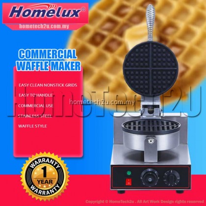 Homelux Commercial Electric Single Waffle Maker Baker Non Stick Waffle Cake Machine