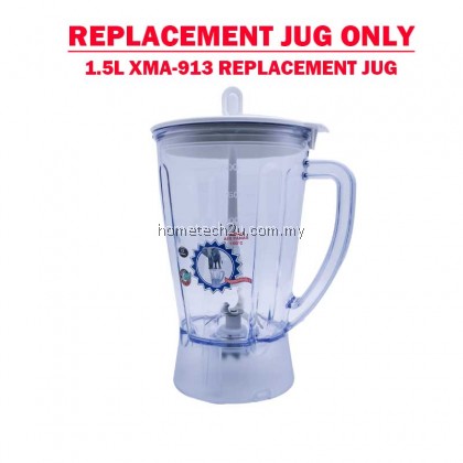 XMA Blender XMA-913 300W 1.5L Plastic Jar + Dry Mill With Safety Lock (Blender Murah)