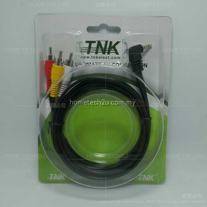 TNK Mini L Angle 3.5mm Jack Plug Male to 3 RCA Adapter High Quality 3.5 to RCA Male Audio Video Camcorder AV Cable 1.5M Wire Cord For ASTRO