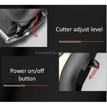 iClipper F4 Professional Barber Hair Clipper Grooming Shaver Quality Cord Hair Clipper / Gunting Rambut (Champagne Gold)
