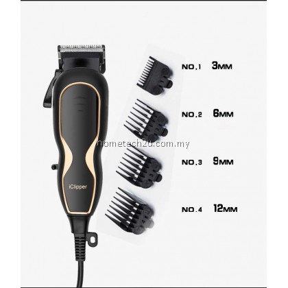 iClipper F4 Professional Barber Hair Clipper Grooming Shaver Quality Cord Hair Clipper / Gunting Rambut (Champagne Gold)