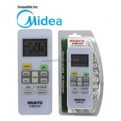 Midea Air Cond Remote Control Aircond Multi Replacement HUAYU (K-MD1357) Air Conditioner