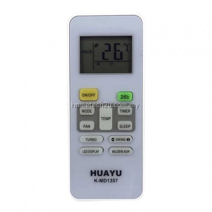 Midea Air Cond Remote Control Aircond Multi Replacement HUAYU (K-MD1357) Air Conditioner