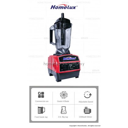 New Original Homelux  2.5L Heavy Duty High Quality Commercial Blender HCB-1500 Big Jug 1500 watt Motor (FREE Original Blade &Opener)