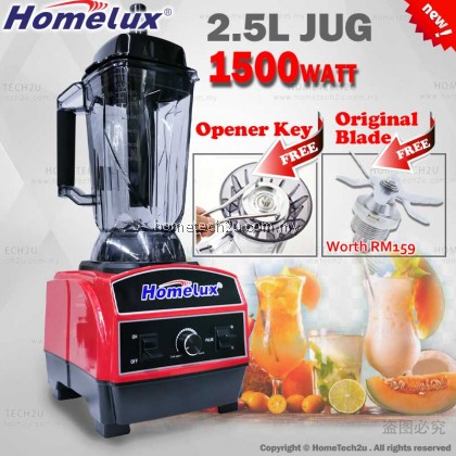New Original Homelux  2.5L Heavy Duty High Quality Commercial Blender HCB-1500 Big Jug 1500 watt Motor (FREE Original Blade &Opener)