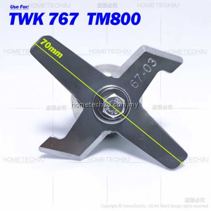 767 800 Stainless Steel Hardened Six Mixing and Cutting TWK 767 TM800 Blades Knife Ice Crusher Blades Blender Spare Parts 67-03
