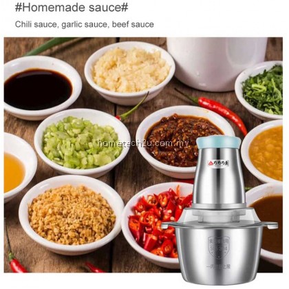 Electric Meat Grinder Household Stainless Steel Chopper Multi-function Meat Slicer 2L 3L High Quality Blender Easy Kitchen 250W