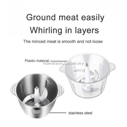 Electric Meat Grinder Household Stainless Steel Chopper Multi-function Meat Slicer 2L 3L High Quality Blender Easy Kitchen 250W