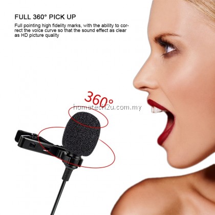 Professional Metal Microphone 3.5mm Jack Lavalier Tie Clip Microphone Mini Audio Mic For Computer Laptop Mobile Phone