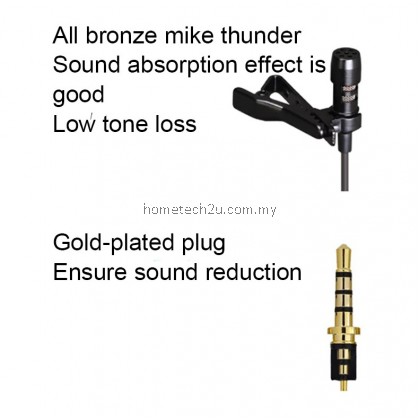 Professional Metal Microphone 3.5mm Jack Lavalier Tie Clip Microphone Mini Audio Mic For Computer Laptop Mobile Phone