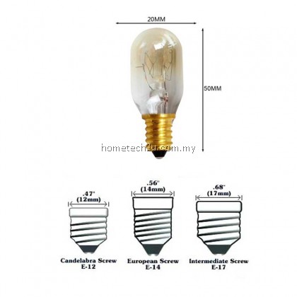 THL Fridge Bulb 15W E12 / E14 / E17 Tubular Lamp - [SALT E14] Freezer Refridgerator Lampu Peti Ais