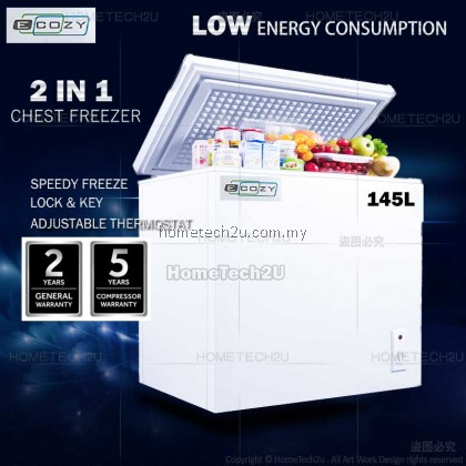 ECOZY Chest Freezer Fridge 100L 200L 300L ECZ-100FZ ECZ-145FZ ECZ-300FZ
