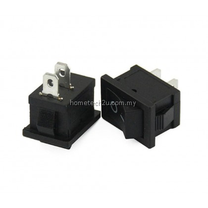 Mini Switch ON-OFF KCD1 15*21mm 2pin Ship Type Switch 6A 250V 10A 125V 15X21 Rocker Switch power switch black