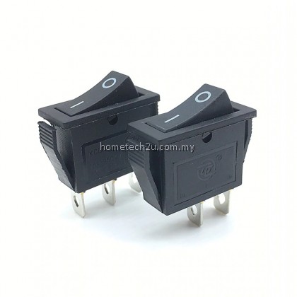 KCD3 Mini Rocker Switch 3 Pins ON-OFF 2 Position Black Boat Power Switch Modify Car Motorbike