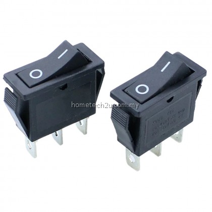 KCD3 Mini Rocker Switch 3 Pins ON-OFF 2 Position Black Boat Power Switch Modify Car Motorbike
