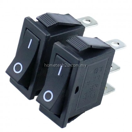 KCD3 Mini Rocker Switch 3 Pins ON-OFF 2 Position Black Boat Power Switch Modify Car Motorbike