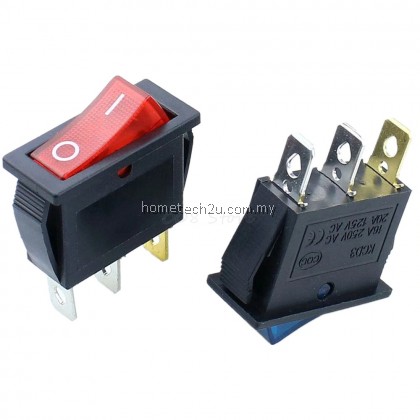 Small On/Off 3Pin Rectangle Long Rocker Switch with Waterproof Cover Car Dash SPST KCD3