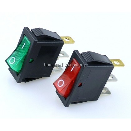 Small On/Off 3Pin Rectangle Long Rocker Switch with Waterproof Cover Car Dash SPST KCD3
