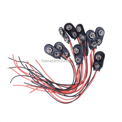 9V Battery Snap Holder Clip Connector Hard Shell 15CM Cable Lead Wholesale