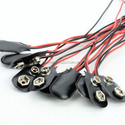 9V Battery Snap Holder Clip Connector Hard Shell 15CM Cable Lead Wholesale