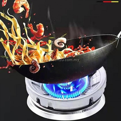 Windproof Stove Dapur Gas Periuk Pot Holder Hood Stainless Steel Fire Ring Gas Cooker Stove over Stand Iron Reducer Cover Gather